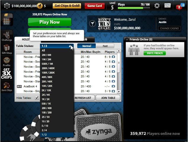 Hack poker zynga objat poker club facebook